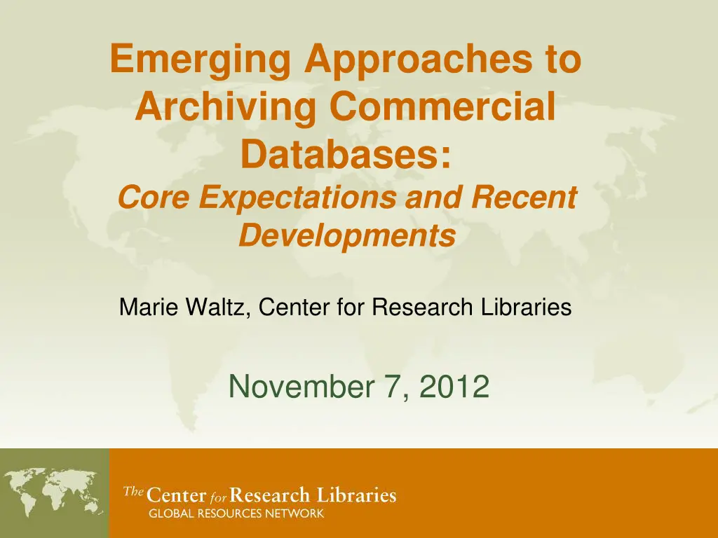 emerging approaches to archiving commercial