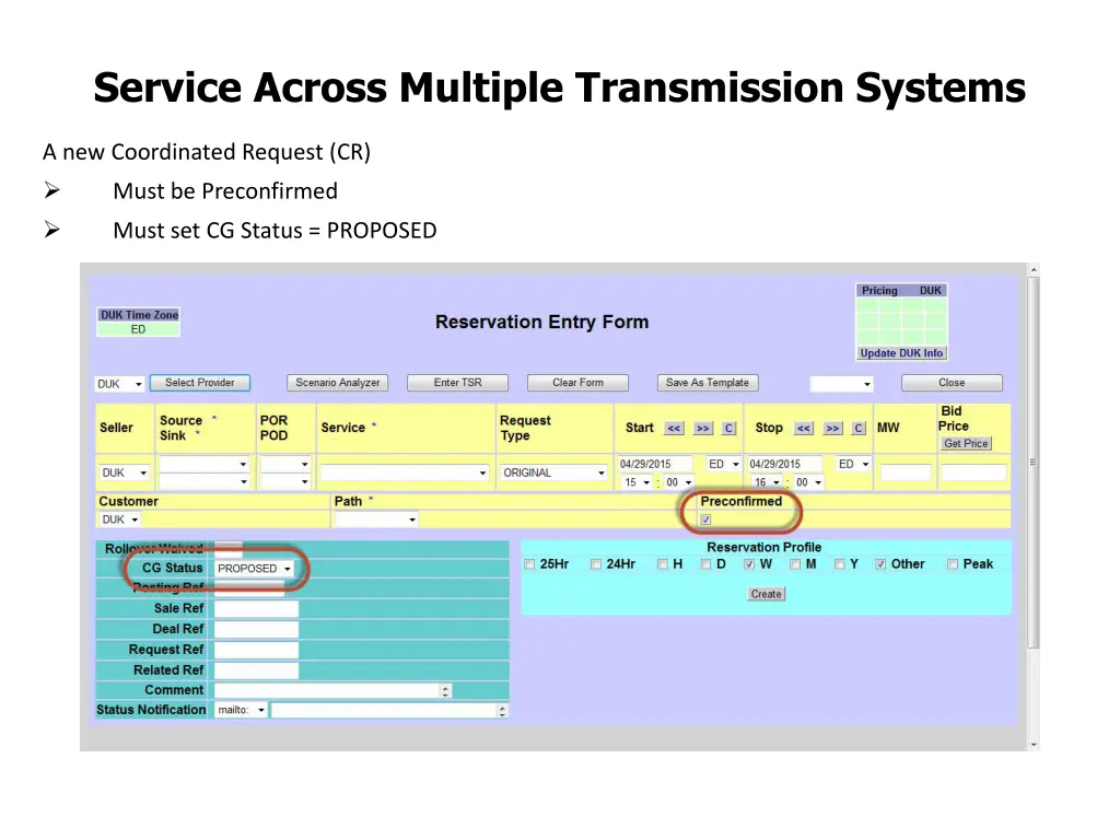 service across multiple transmission systems 1