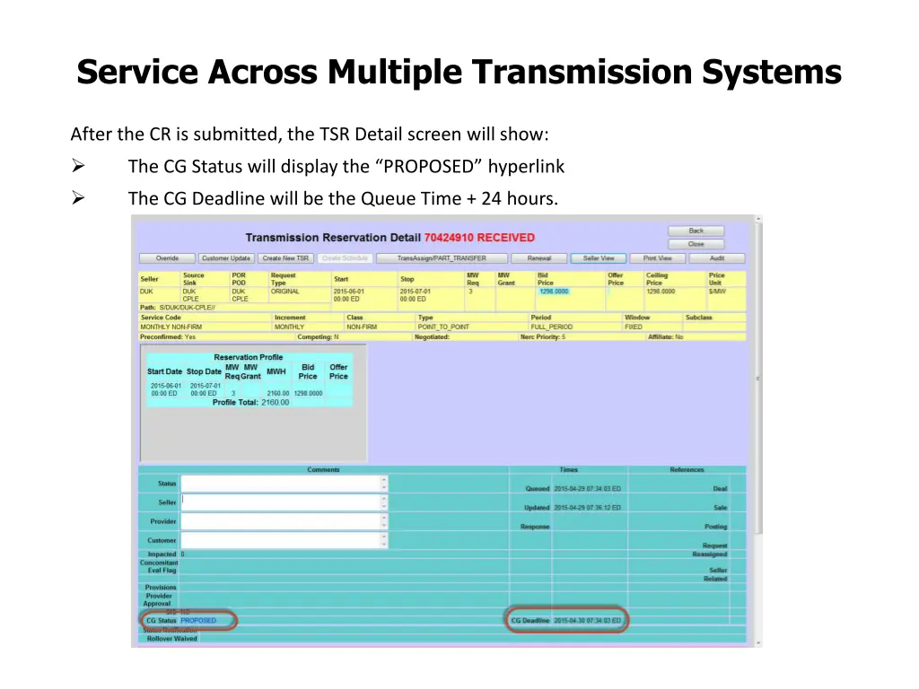 service across multiple transmission systems 2