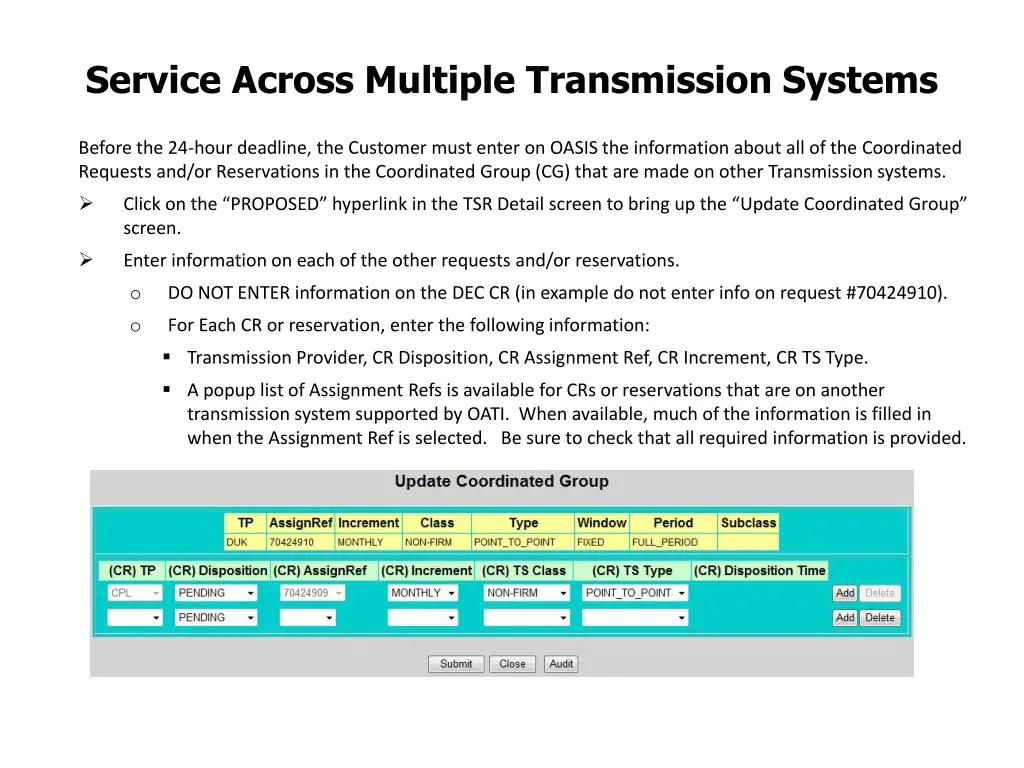 service across multiple transmission systems 3