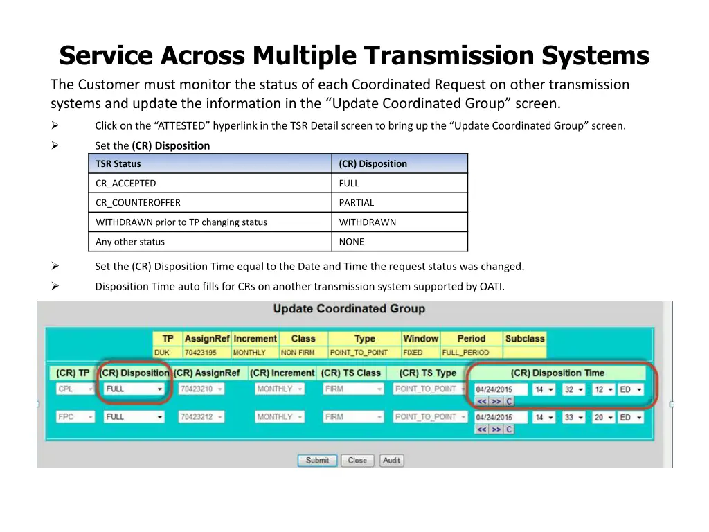 service across multiple transmission systems 6