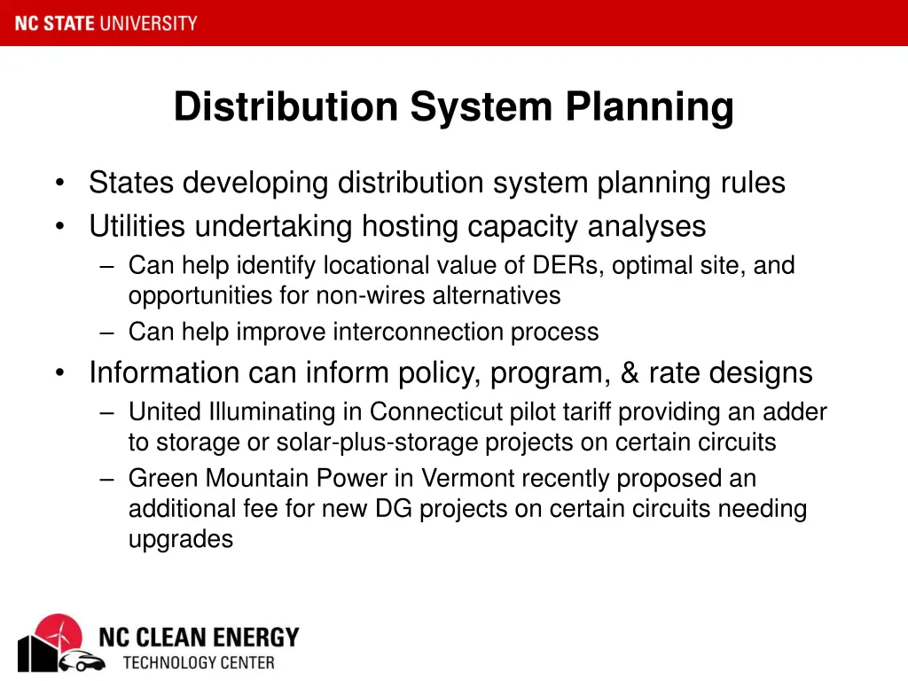 distribution system planning