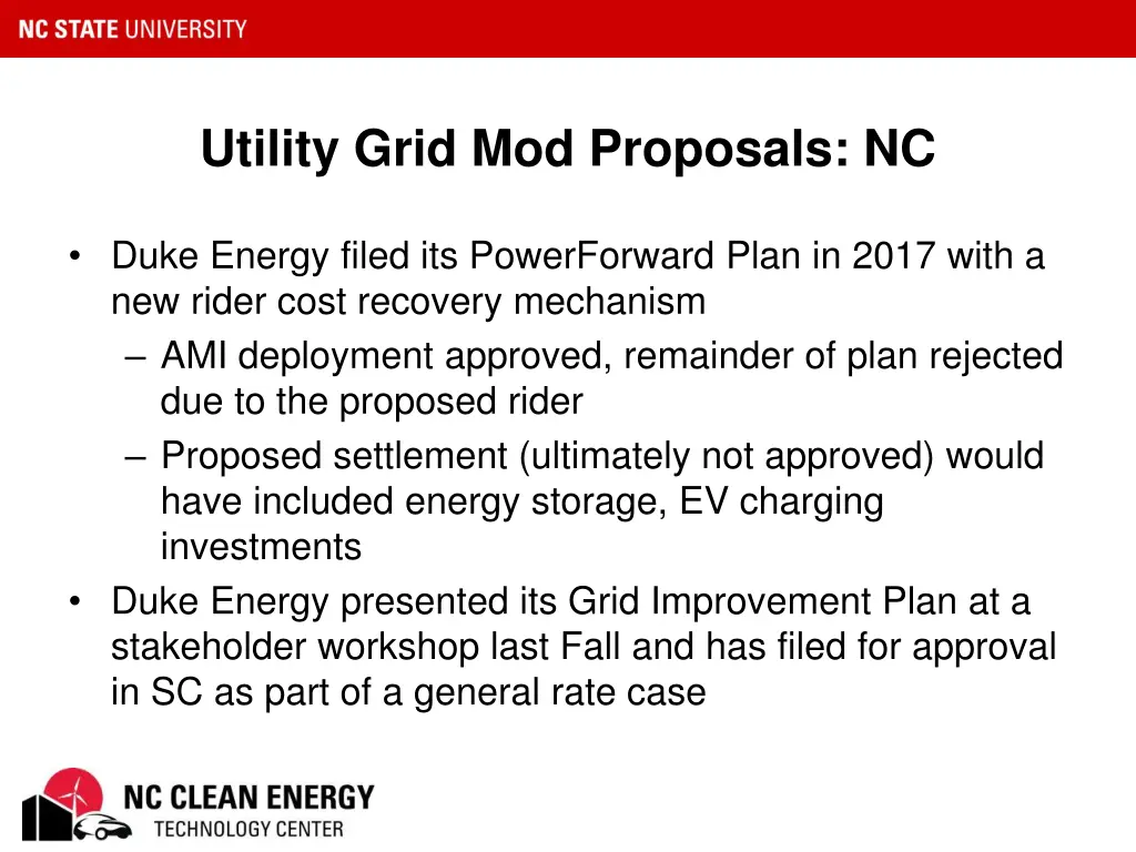 utility grid mod proposals nc