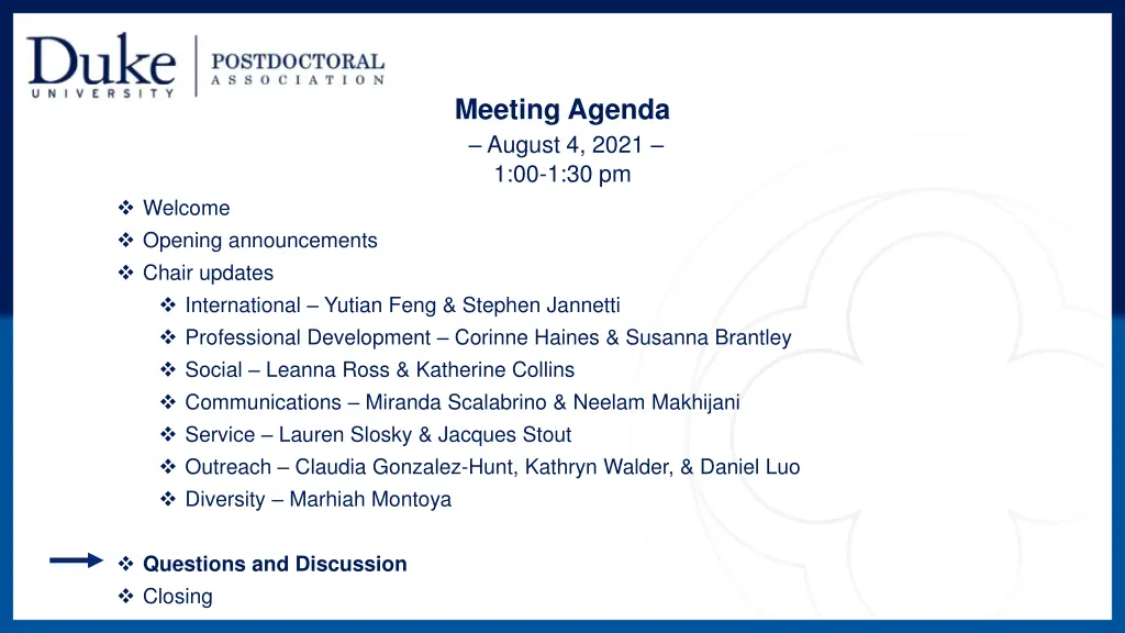 meeting agenda august 4 2021 1 00 1 30 pm 10