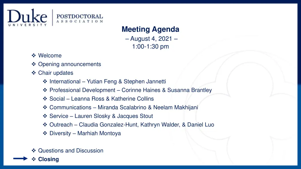 meeting agenda august 4 2021 1 00 1 30 pm 11