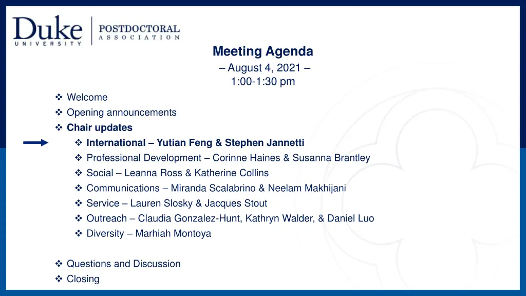 meeting agenda august 4 2021 1 00 1 30 pm 3