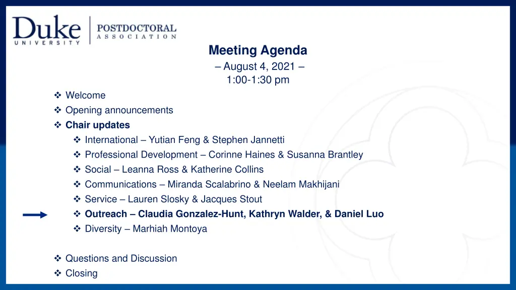 meeting agenda august 4 2021 1 00 1 30 pm 8