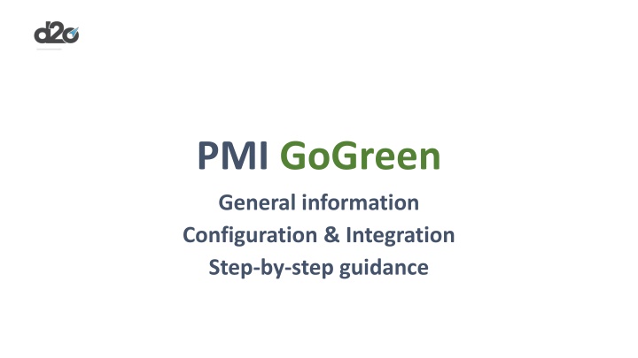 pmi gogreen general information configuration