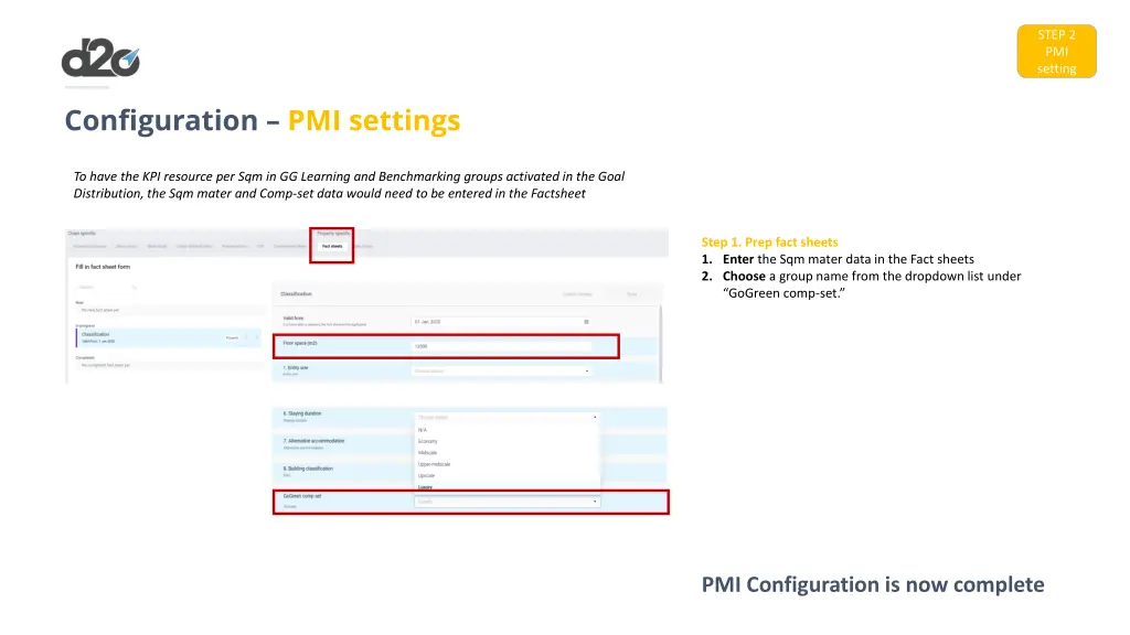 step 2 pmi setting