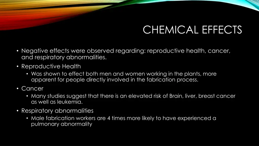 chemical effects