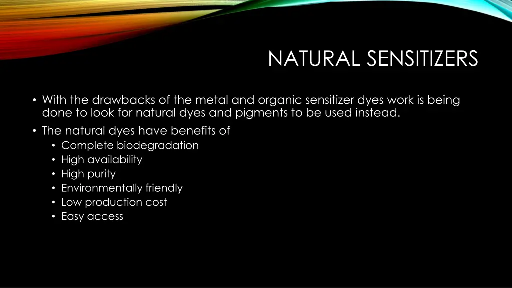 natural sensitizers