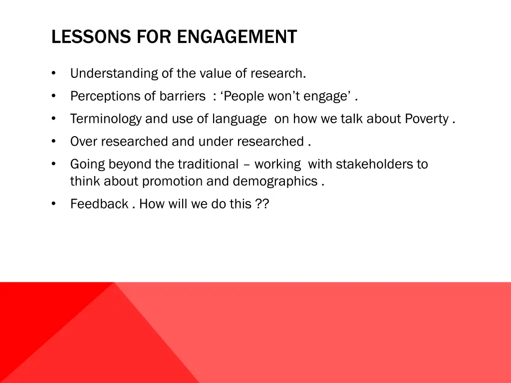 lessons for engagement