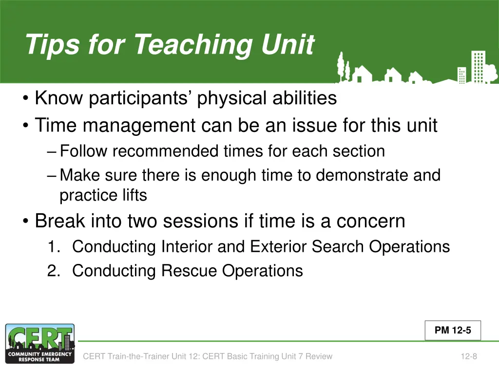 tips for teaching unit 7