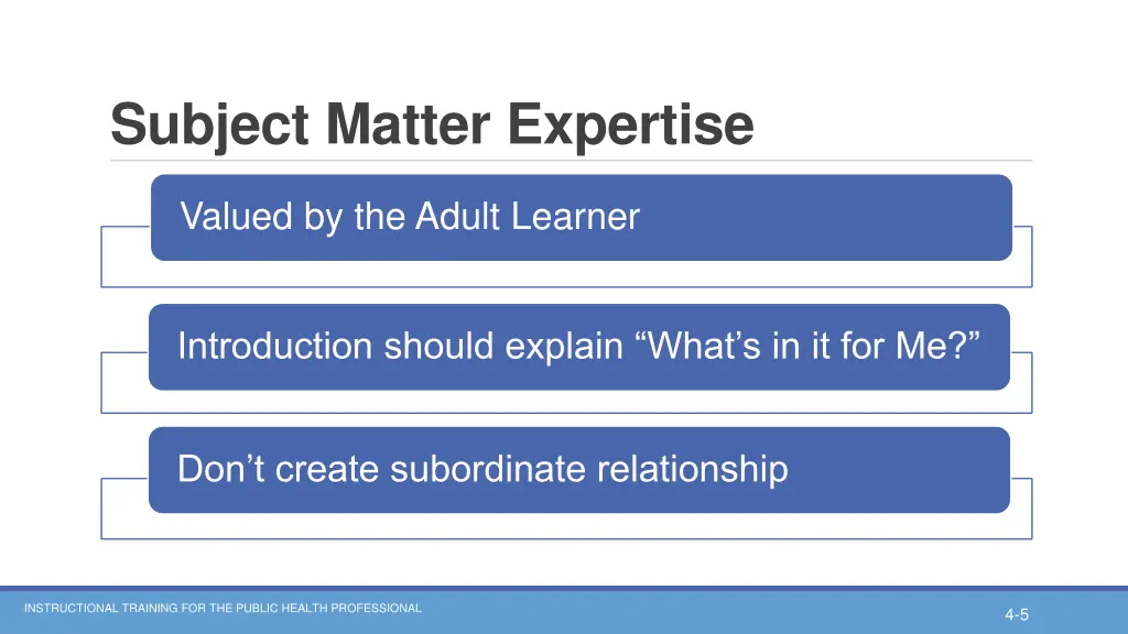 subject matter expertise