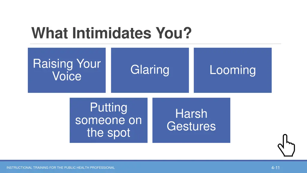 what intimidates you