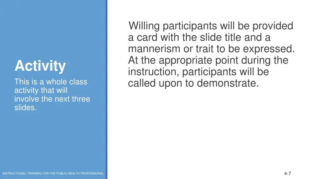 willing participants will be provided a card with