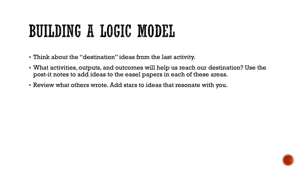 building a logic model