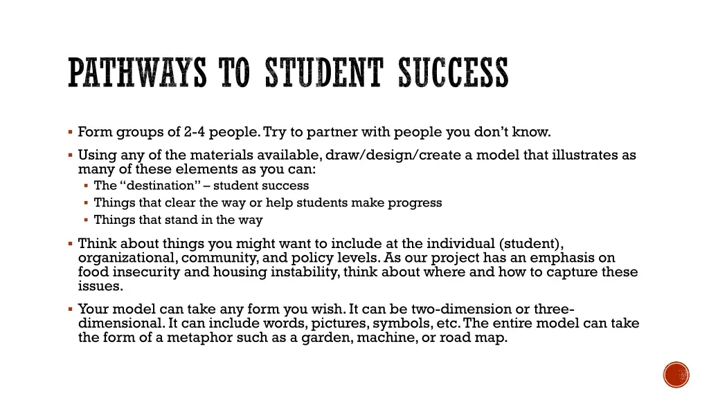 pathways to student success