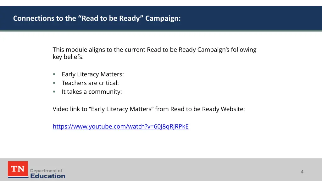 connections to the read to be ready campaign