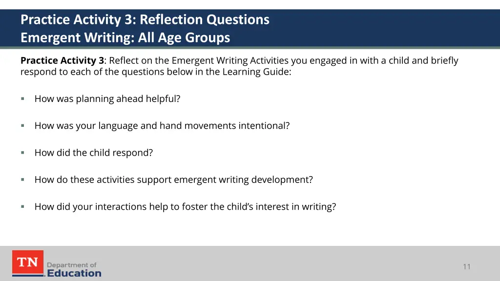 practice activity 3 reflection questions emergent