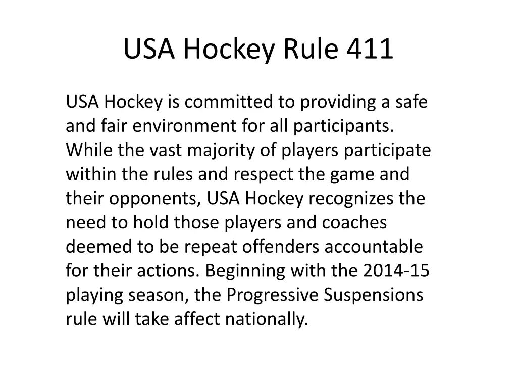 usa hockey rule 411