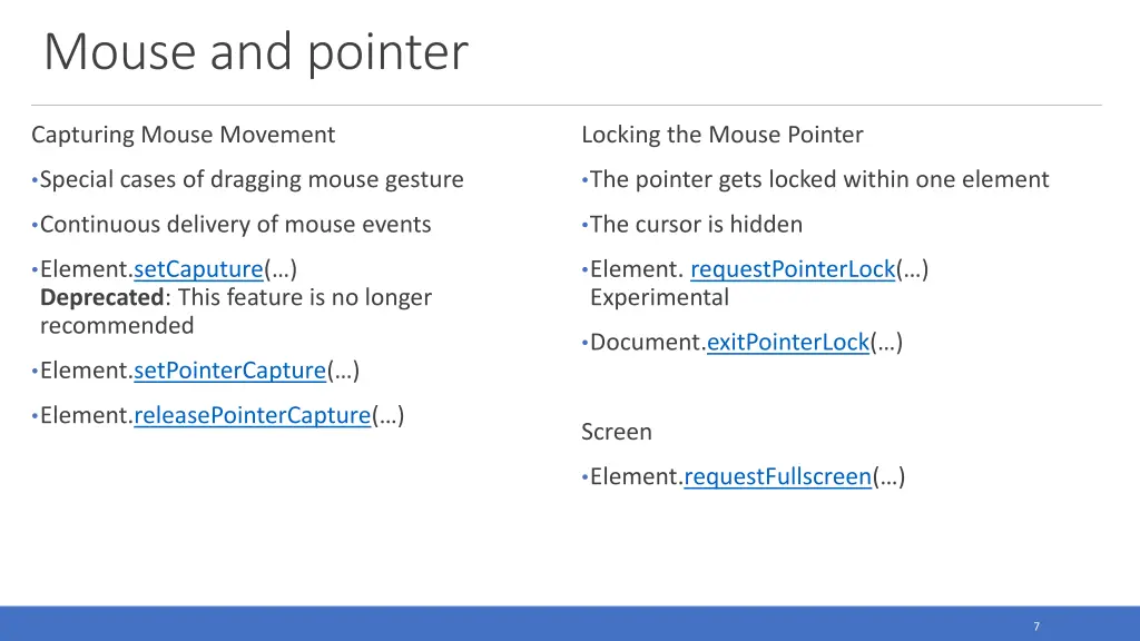 mouse and pointer