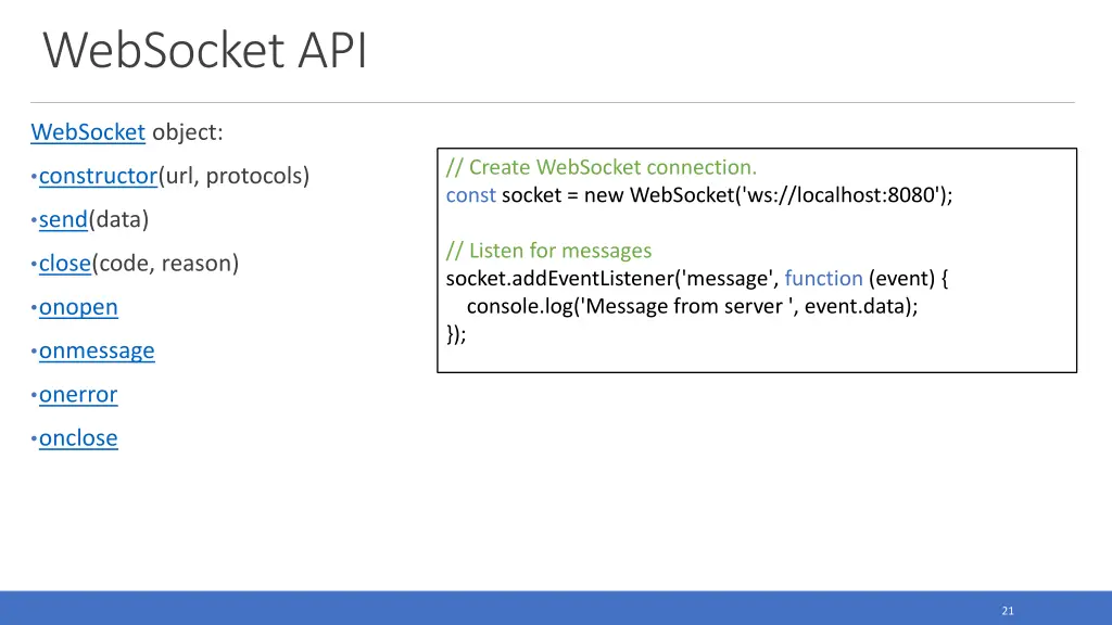 websocket api