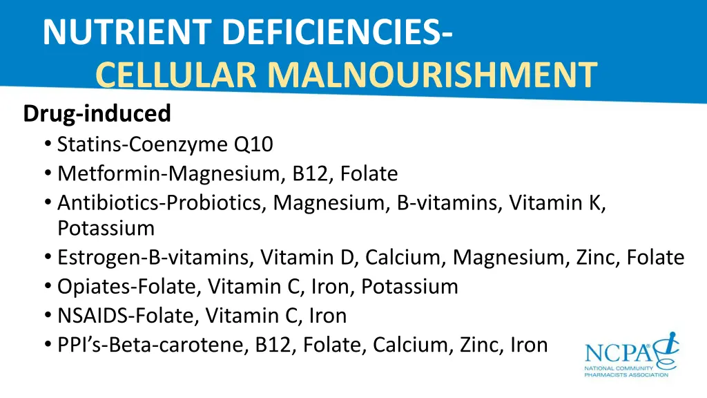 nutrient deficiencies cellular malnourishment