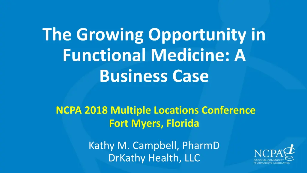 the growing opportunity in functional medicine