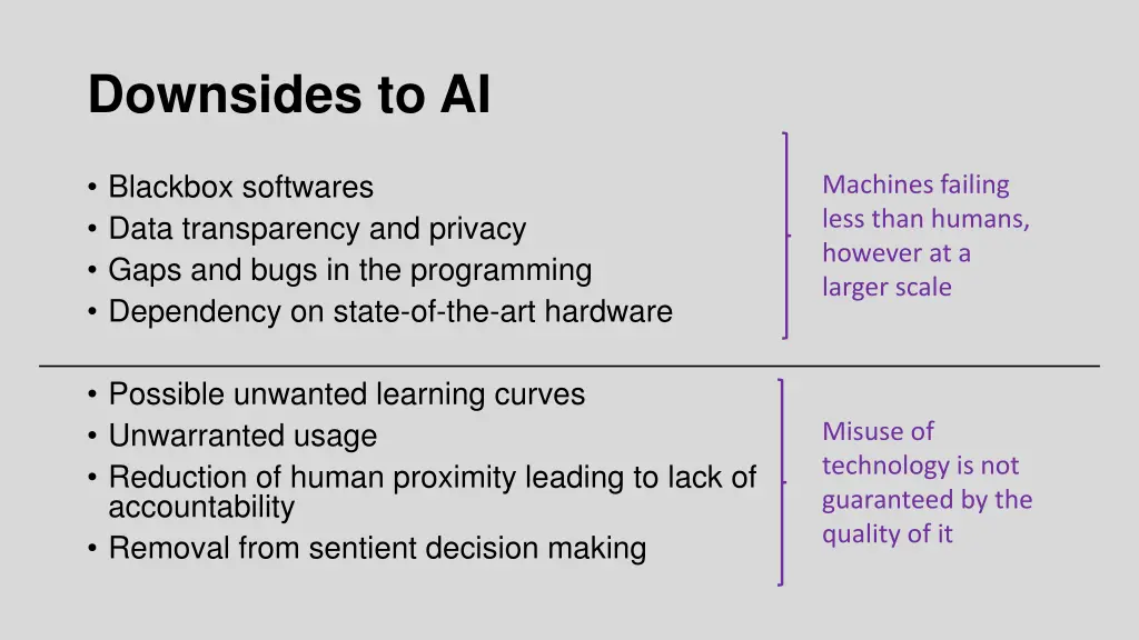 downsides to ai