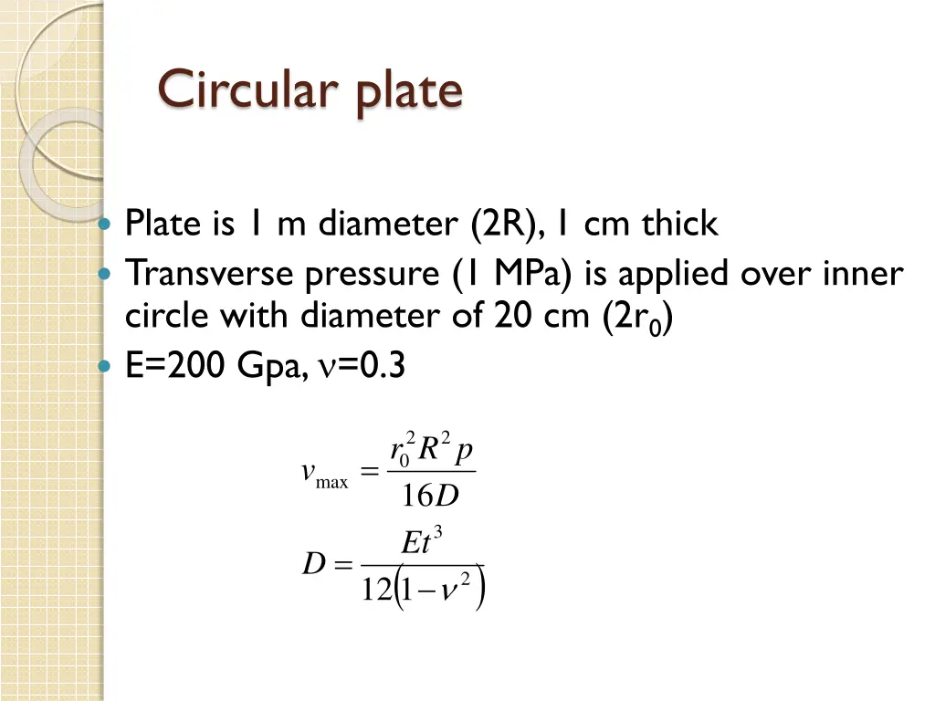 circular plate