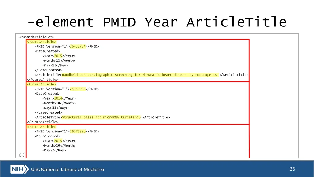 element pmid year articletitle