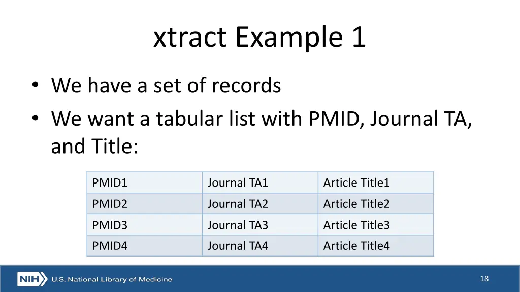 xtract example 1