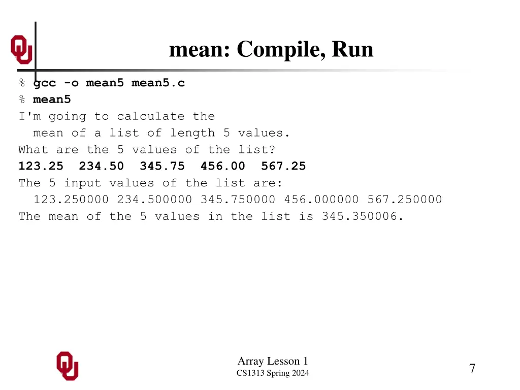 mean compile run