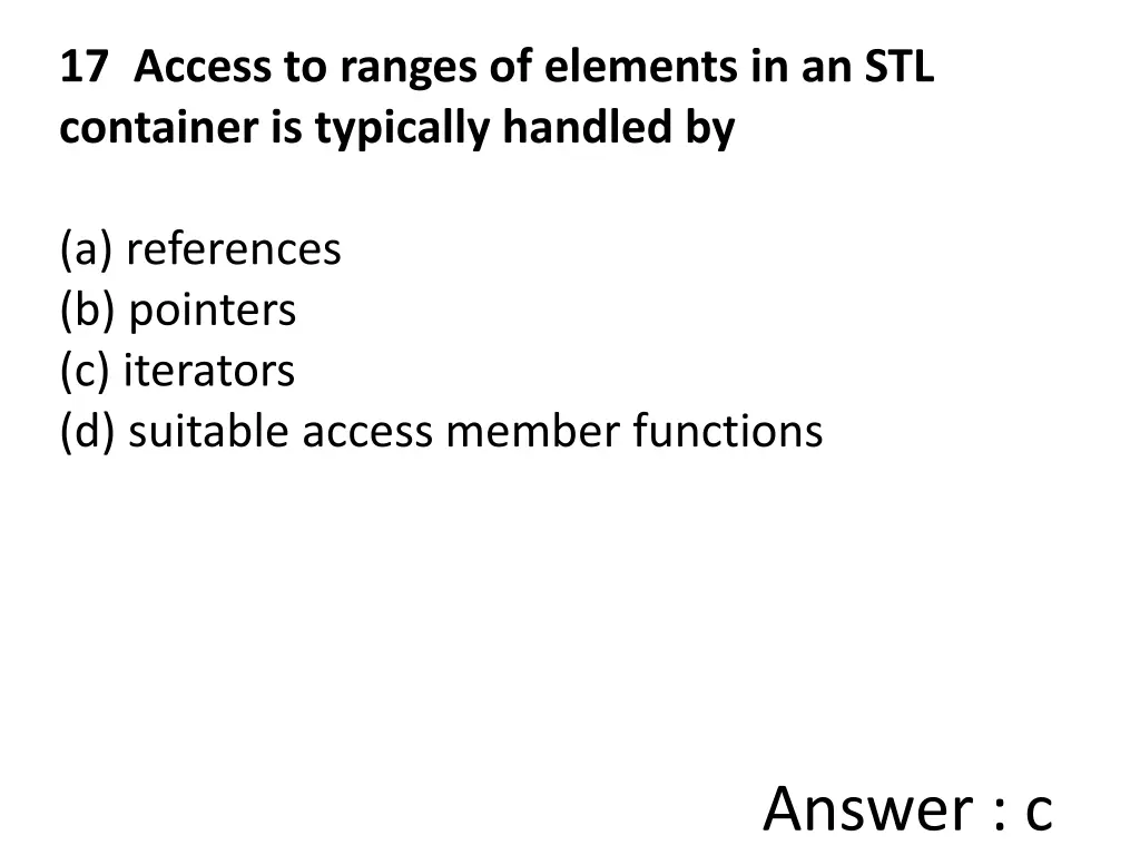 17 access to ranges of elements