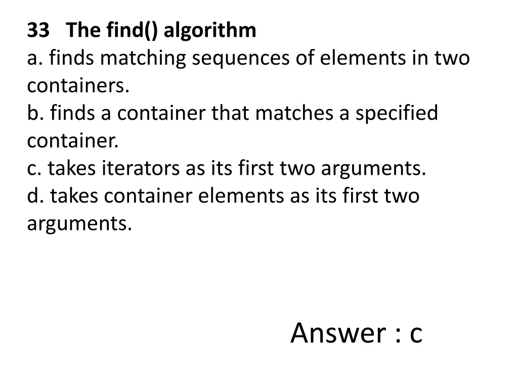 33 the find algorithm a finds matching sequences