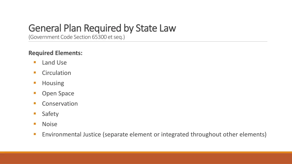 general plan required by state law general plan