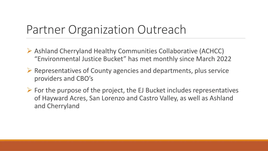 partner organization outreach