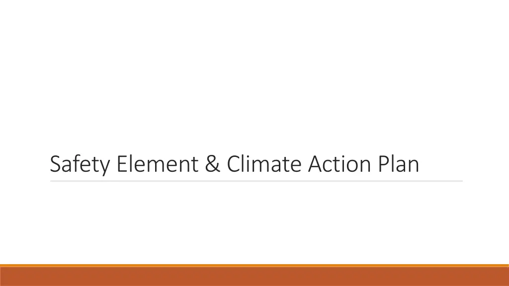 safety element climate action plan