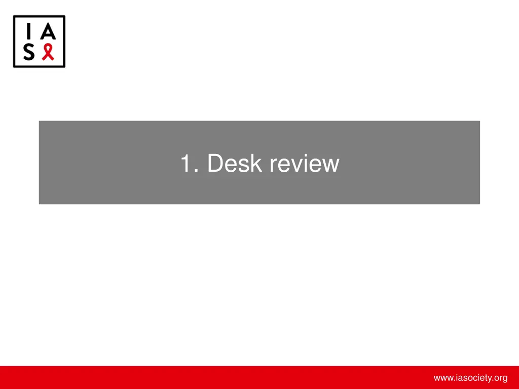 1 desk review