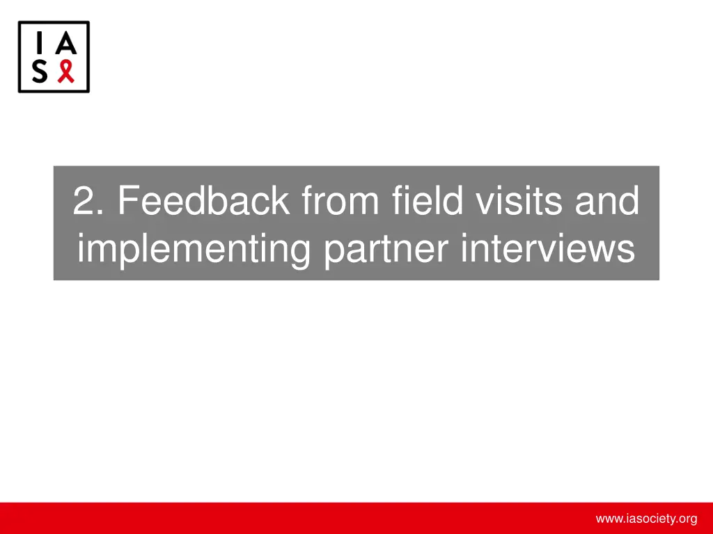 2 feedback from field visits and implementing