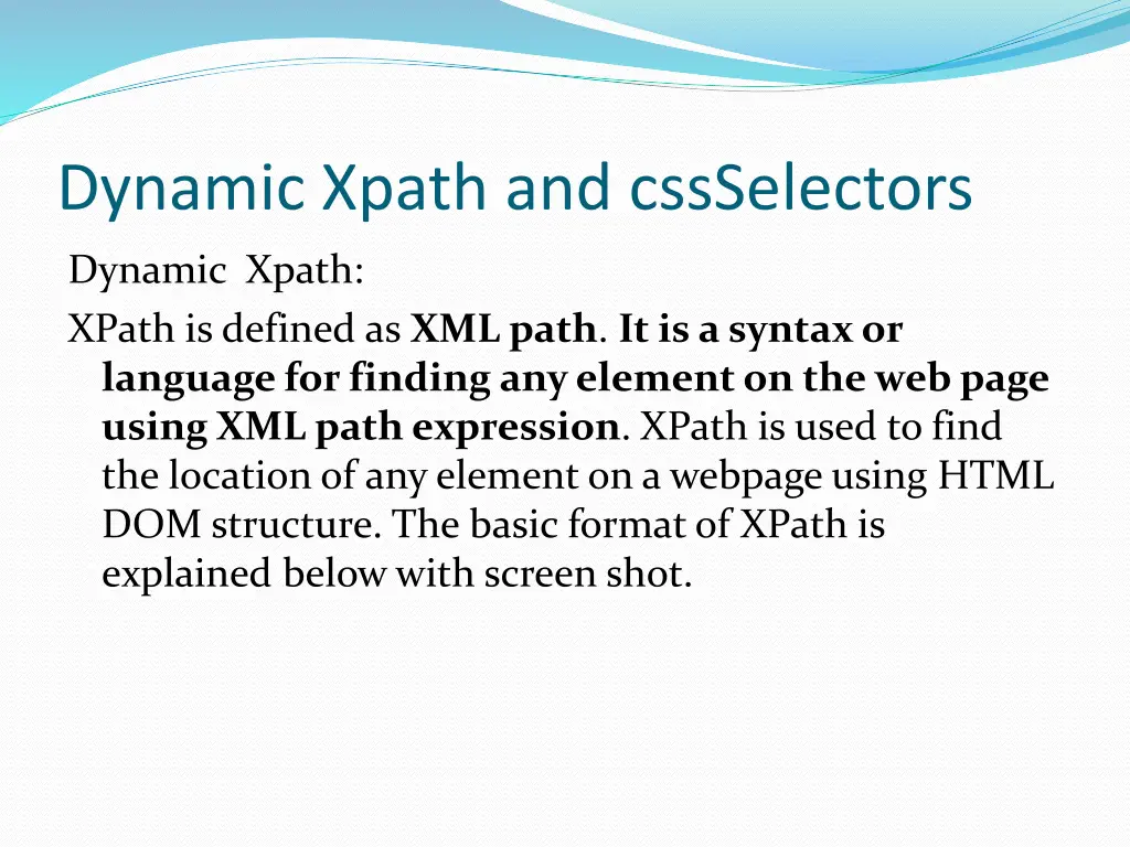 dynamic xpath and cssselectors