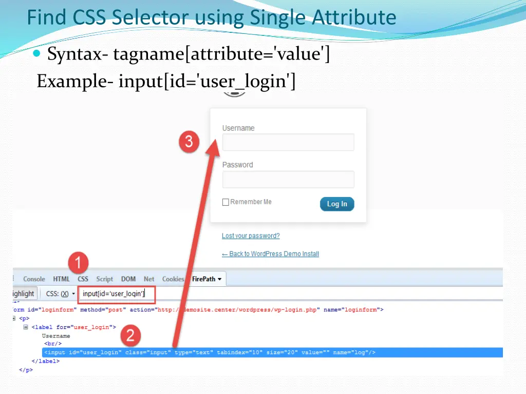 find css selector using single attribute