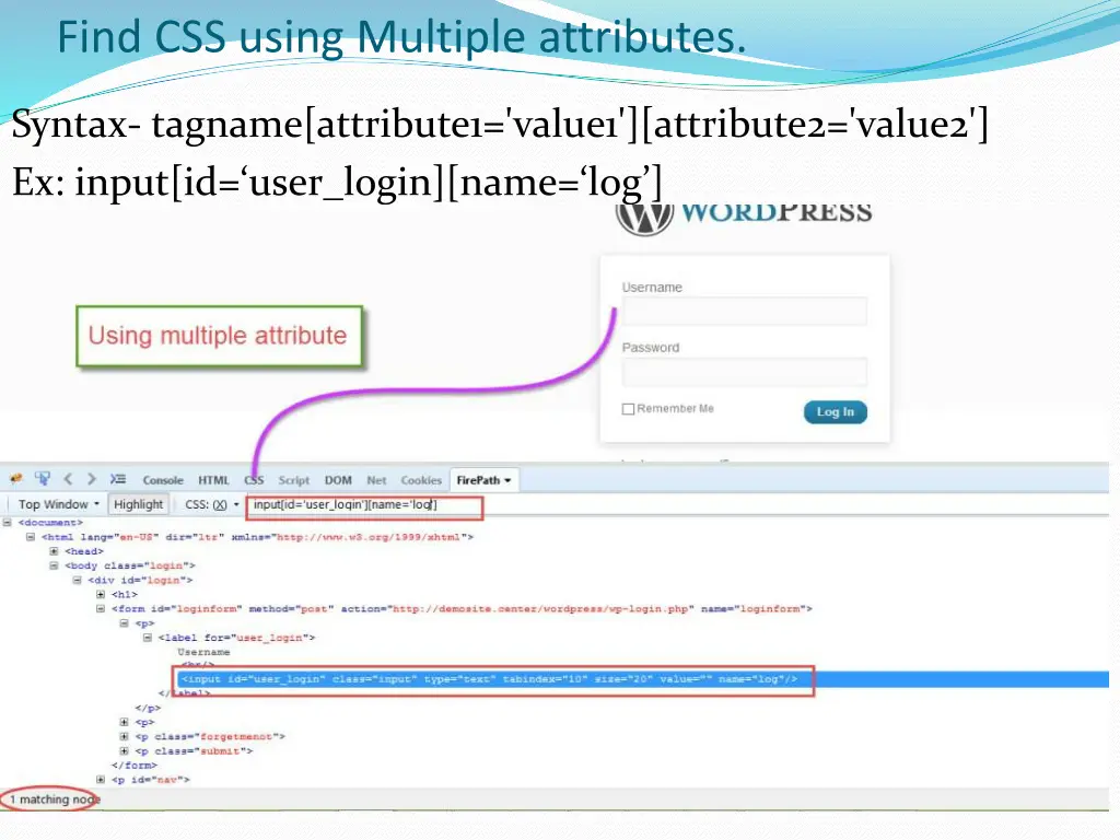 find css using multiple attributes