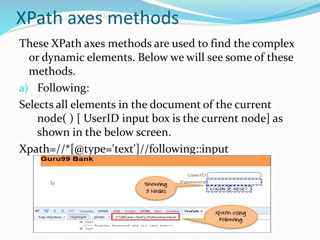 xpath axes methods