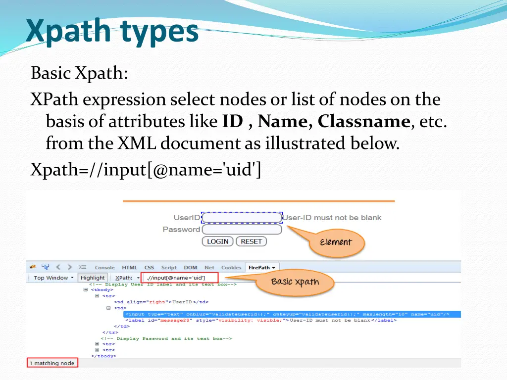 xpath types