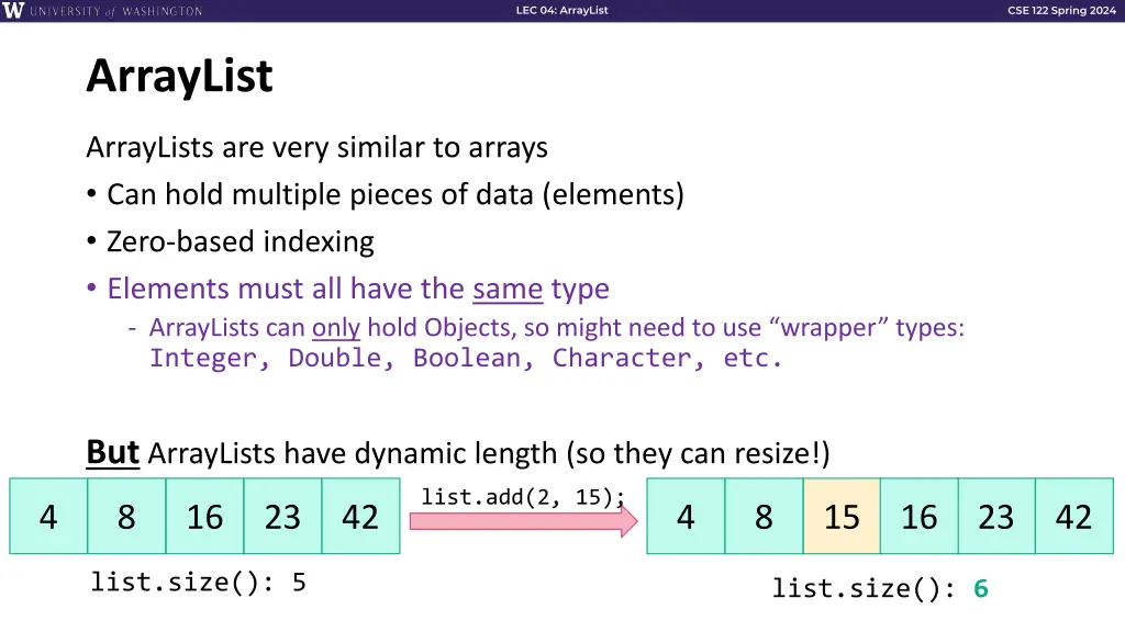 lec 04 arraylist 4