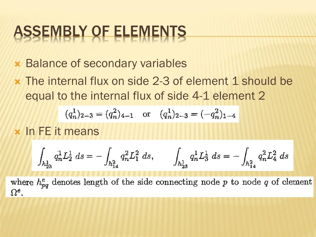 assembly of elements 1