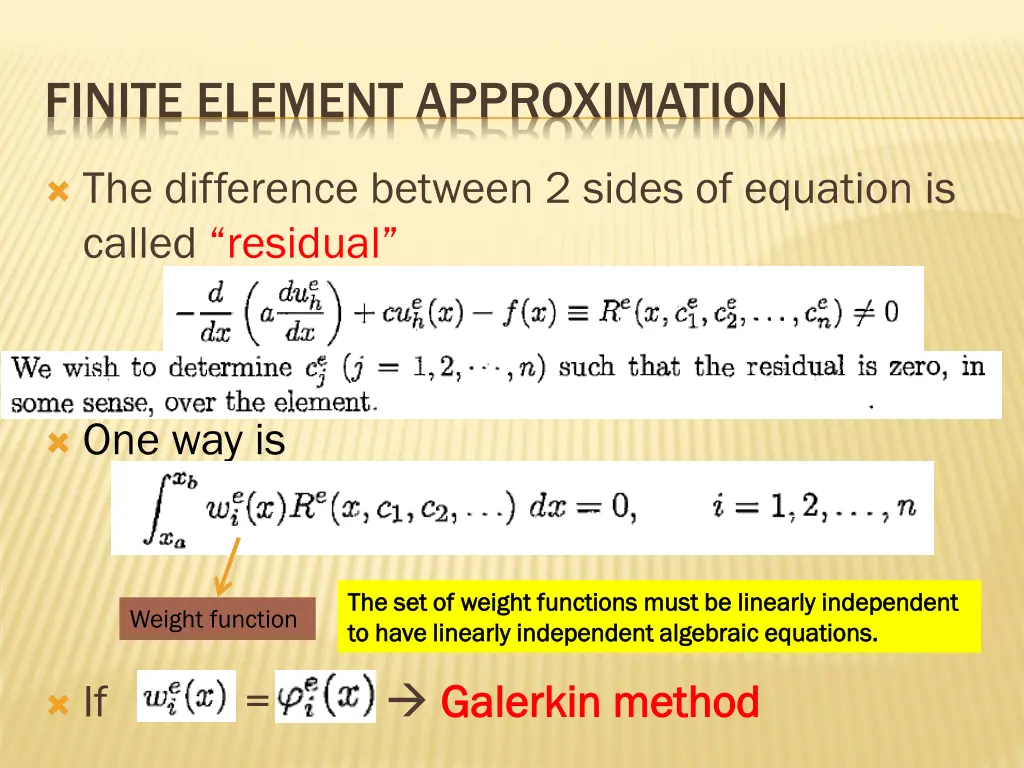 finite element approximation 1