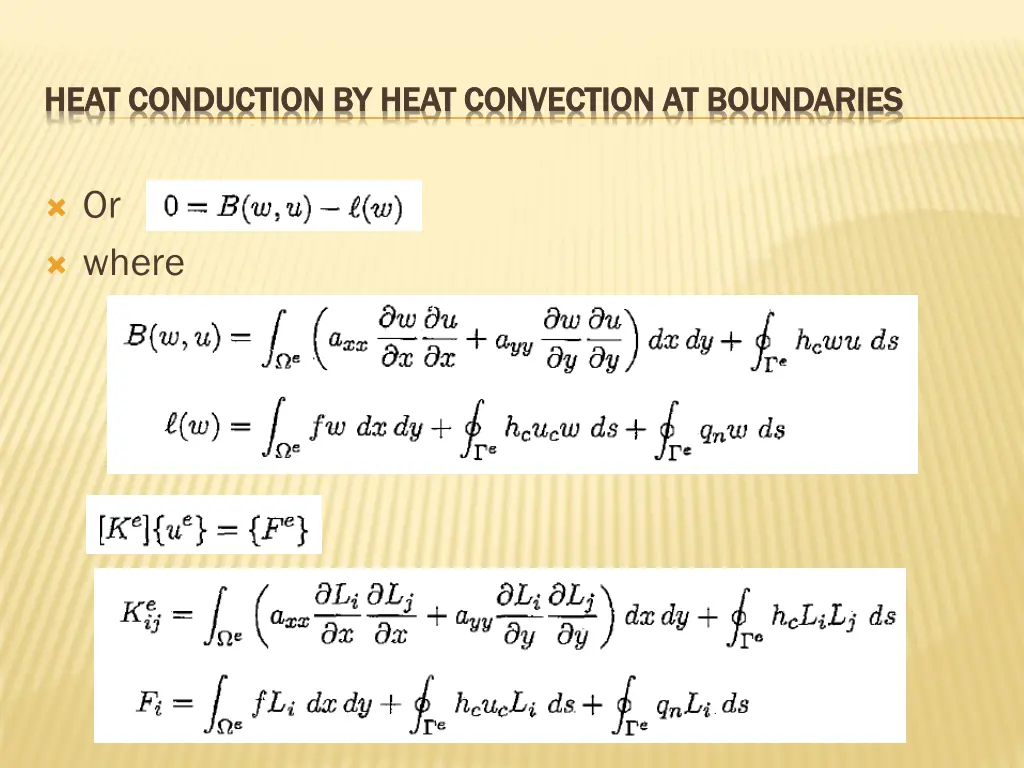 heat conduction by heat convection at boundaries 1